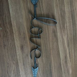 Metal “love” decor